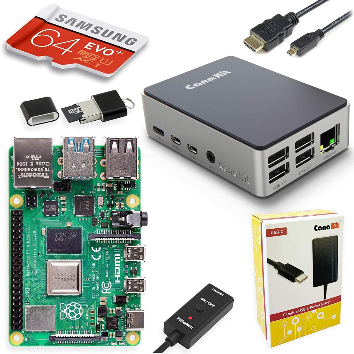 CanaKit 4GB Raspberry Pi 4 Starter Pro 64 Kit for $94.99 Shipped