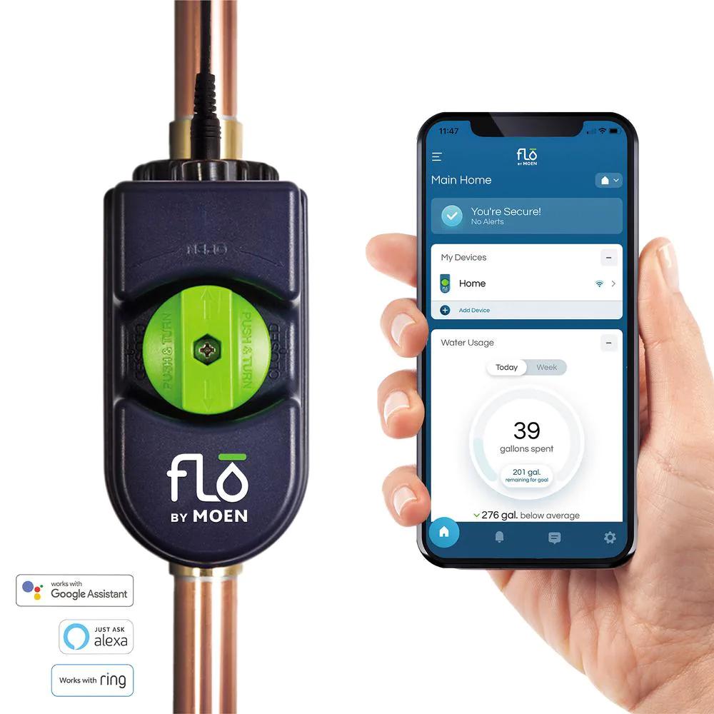 Moen Flo Smart Home Water Monitoring Alarm Shutoff System for $349.99 Shipped