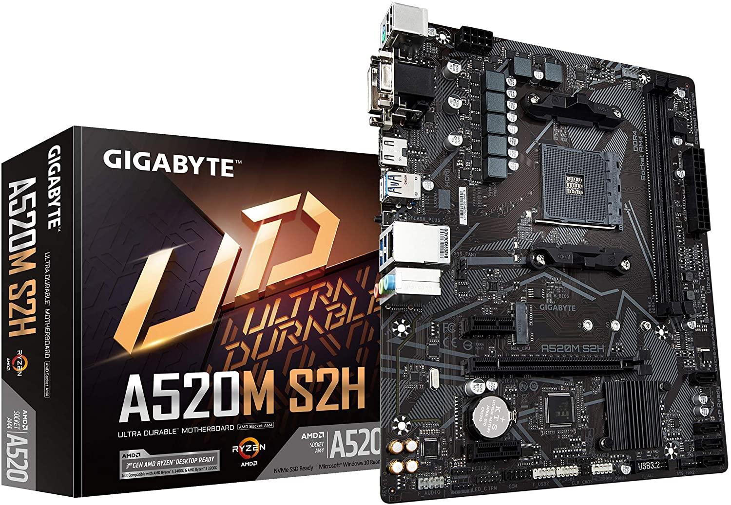 Gigabyte A520M S2H AMD AM4 RGB Fusion 2.0 Motherboard for $50.30 Shipped