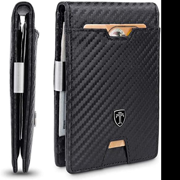 Travando Mens Slim Wallet with Money Clip for $19.95