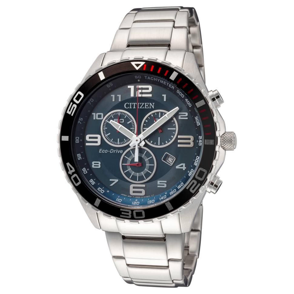citizen eco drive blue dial chronograph