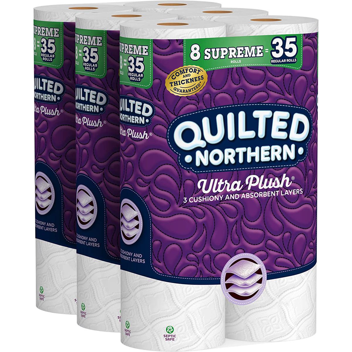 24 Quilted Northern Ultra Plush Supreme Rolls Toilet Paper for $21.32 Shipped