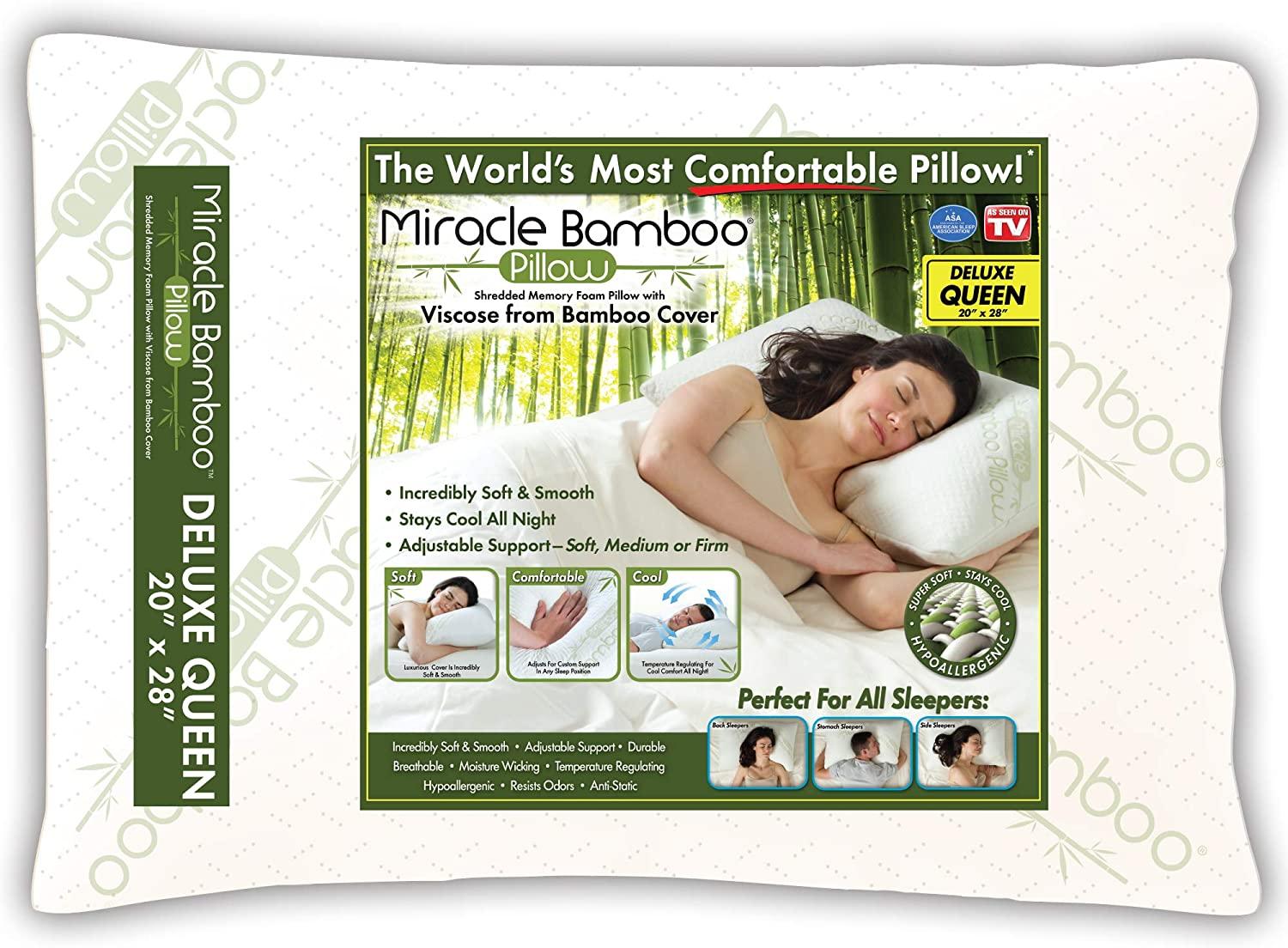 Ontel Miracle Bamboo Shredded Memory Foam Pillow for $14.99