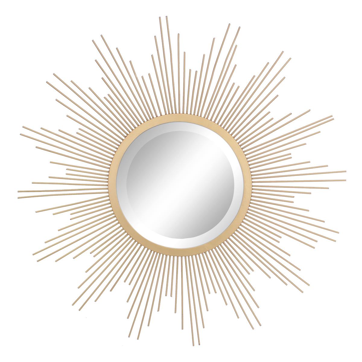 24in Stonebriar Collection Metal Sunburst Wall Mirror for $18