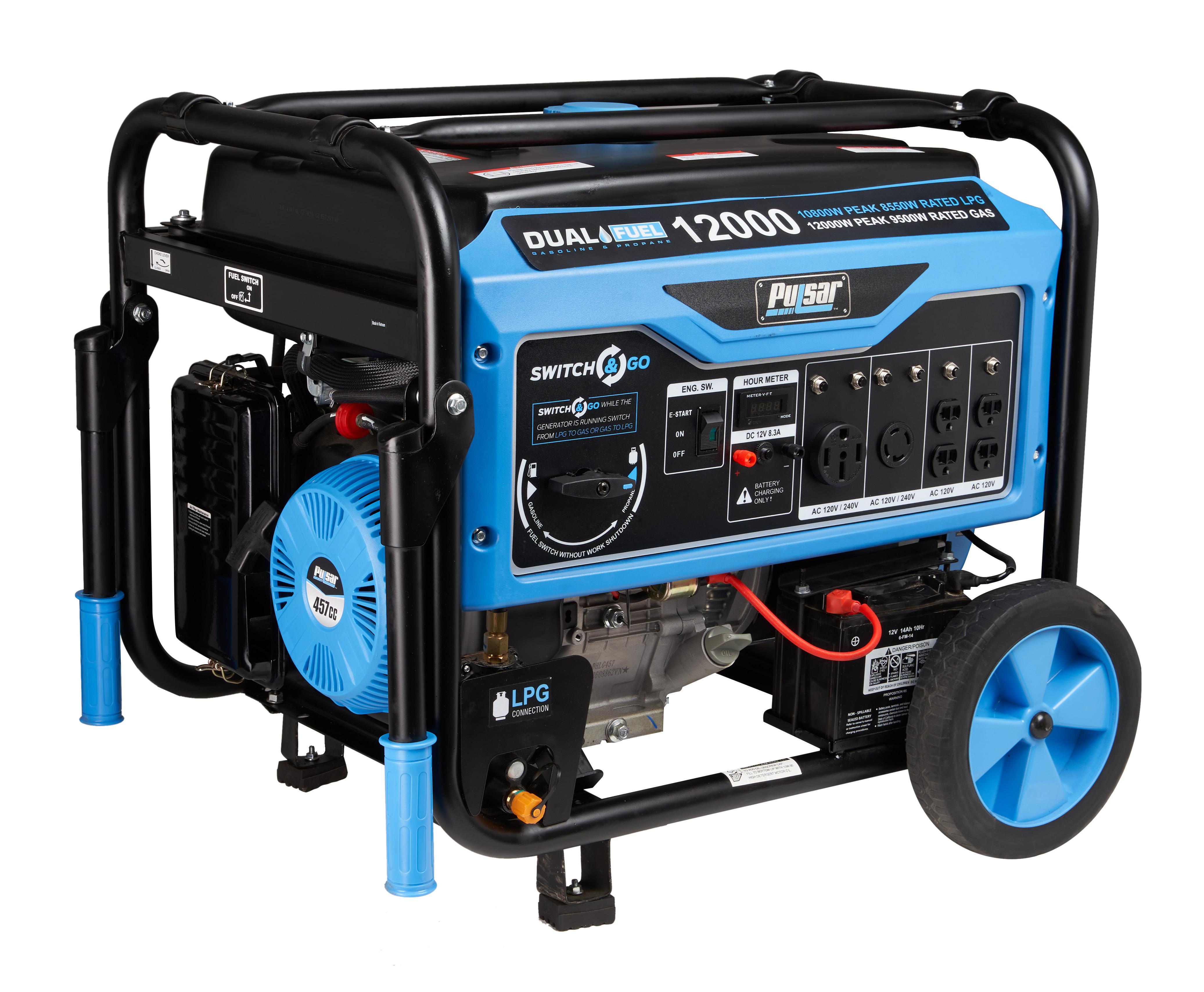 Pulsar 12000W Dual-Fuel Electric Start Generator for $839 Shipped