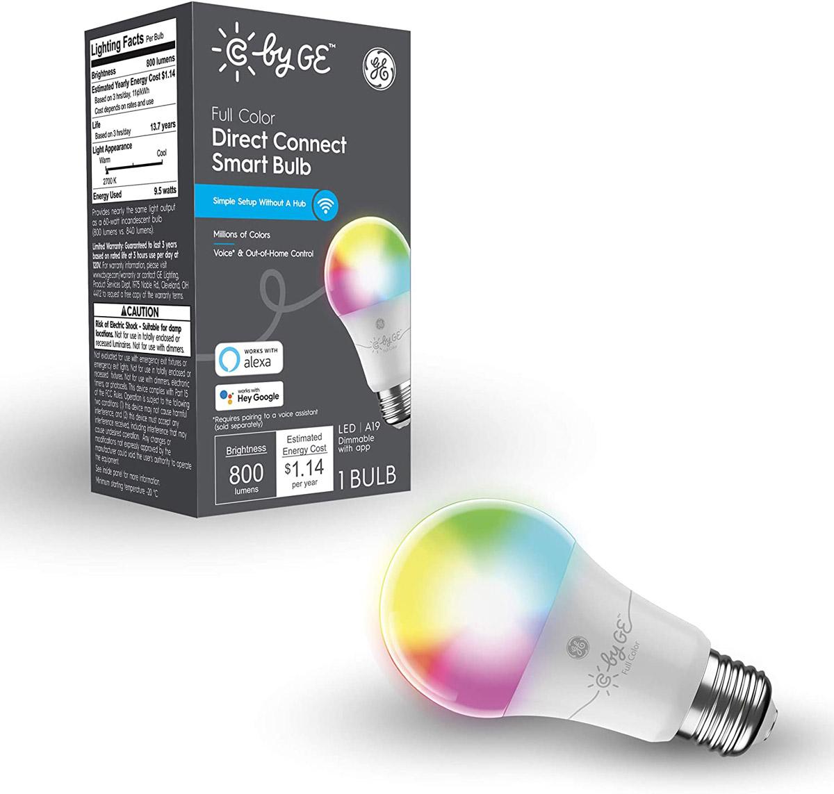 C by GE Full Color Direct Connect Smart LED Bulb for $13.99