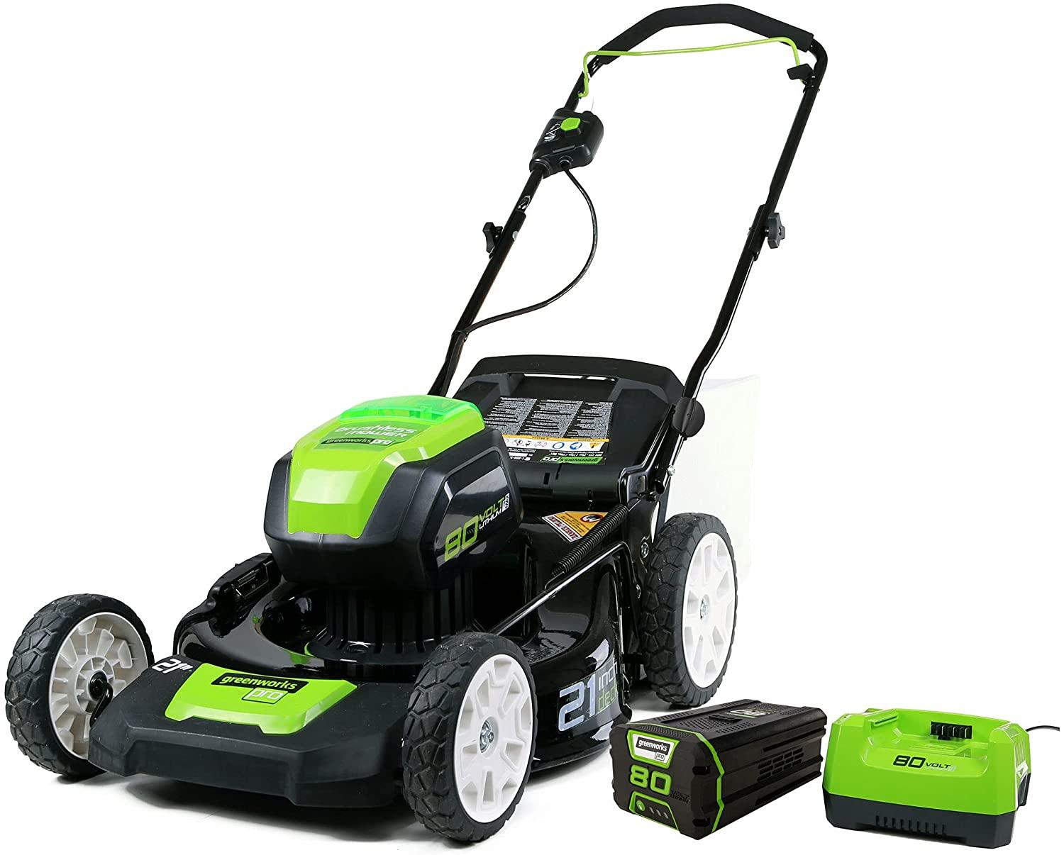 Greenworks Pro 80V 21 Inch Cordless Push Lawn Mower for $349.30 Shipped