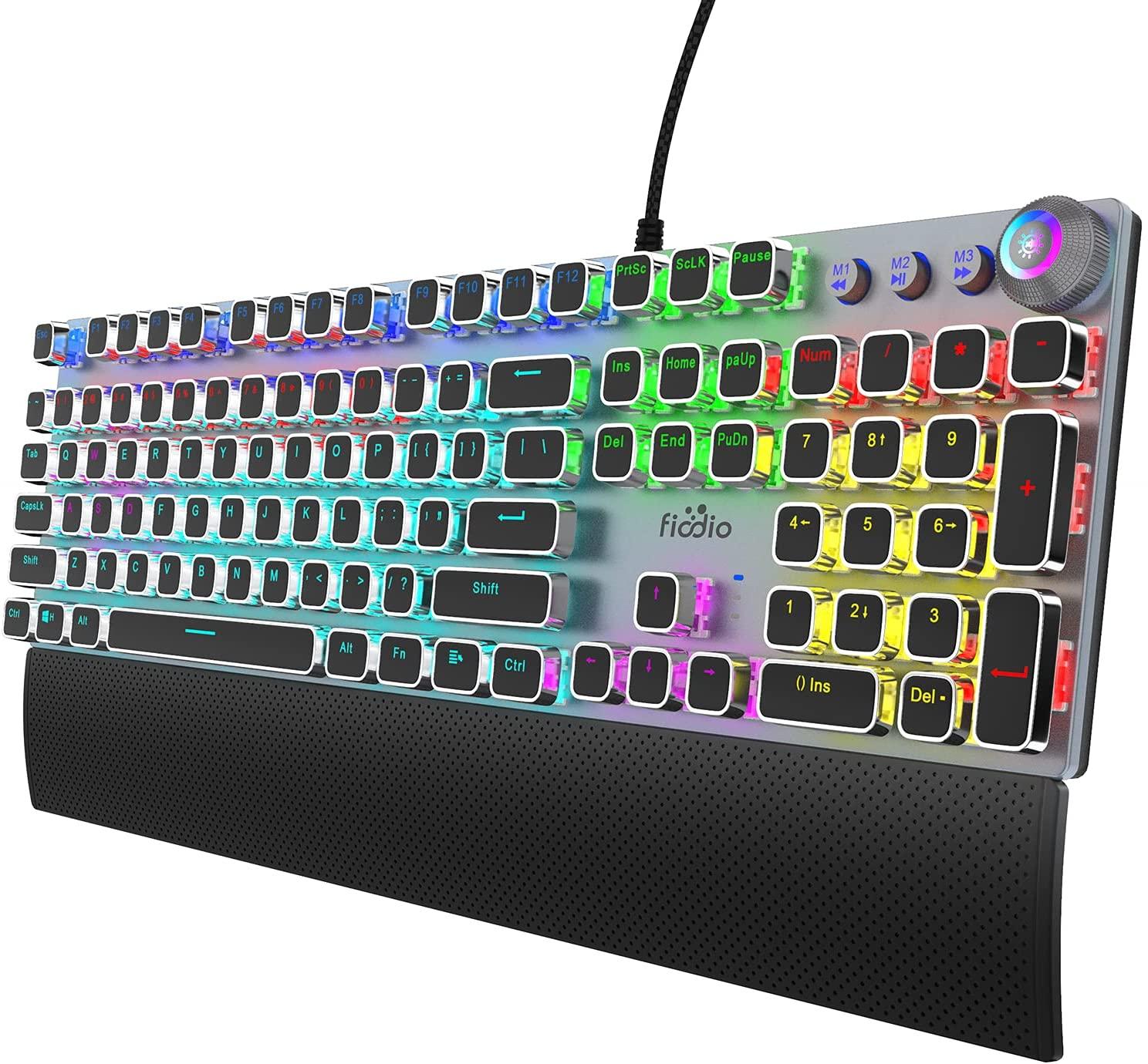 Fiodio Mechanical Rainbow LED Backlit Gaming Keyboard for $24.99 Shipped