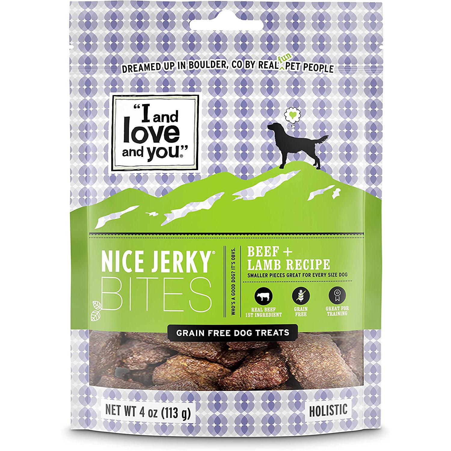 I and Love and You Nice Jerky Bites Grain Free Dog Treats for $2.56 Shipped