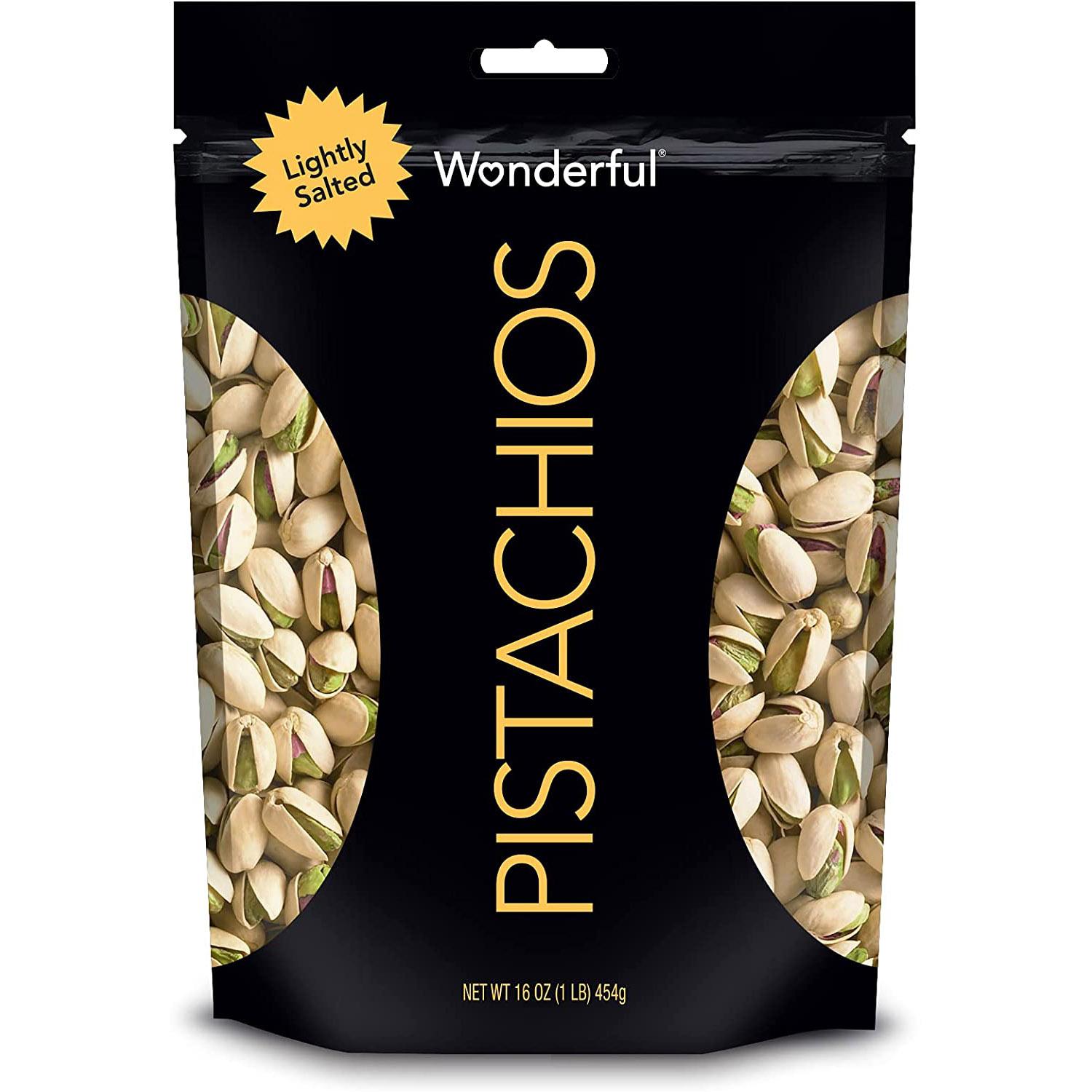 16oz Wonderful Pistachios Roasted Lightly Salted for $5.69 Shipped