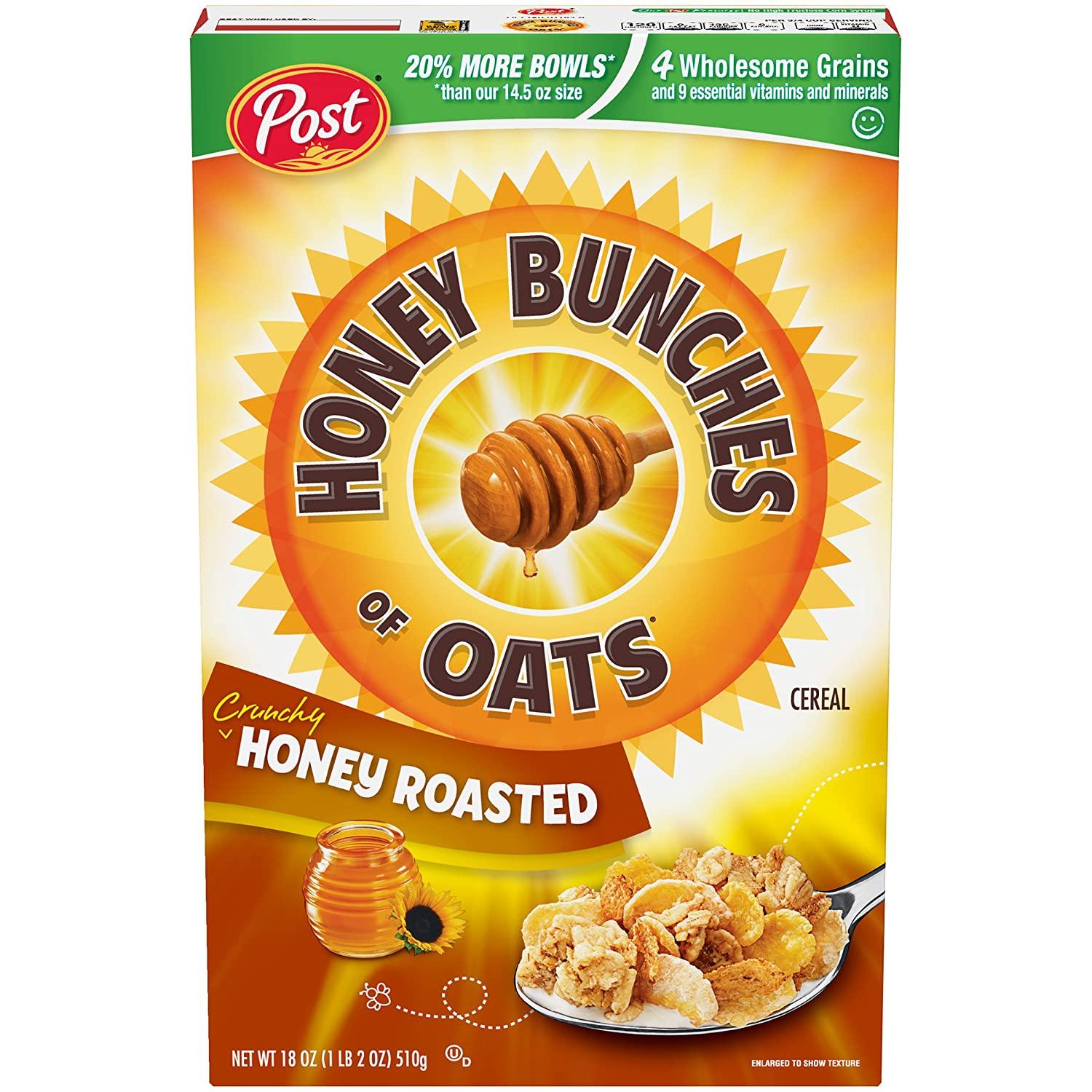 Post Honey Bunches of Oats Crunchy Honey Roasted Cereal Box for $2.82 Shipped