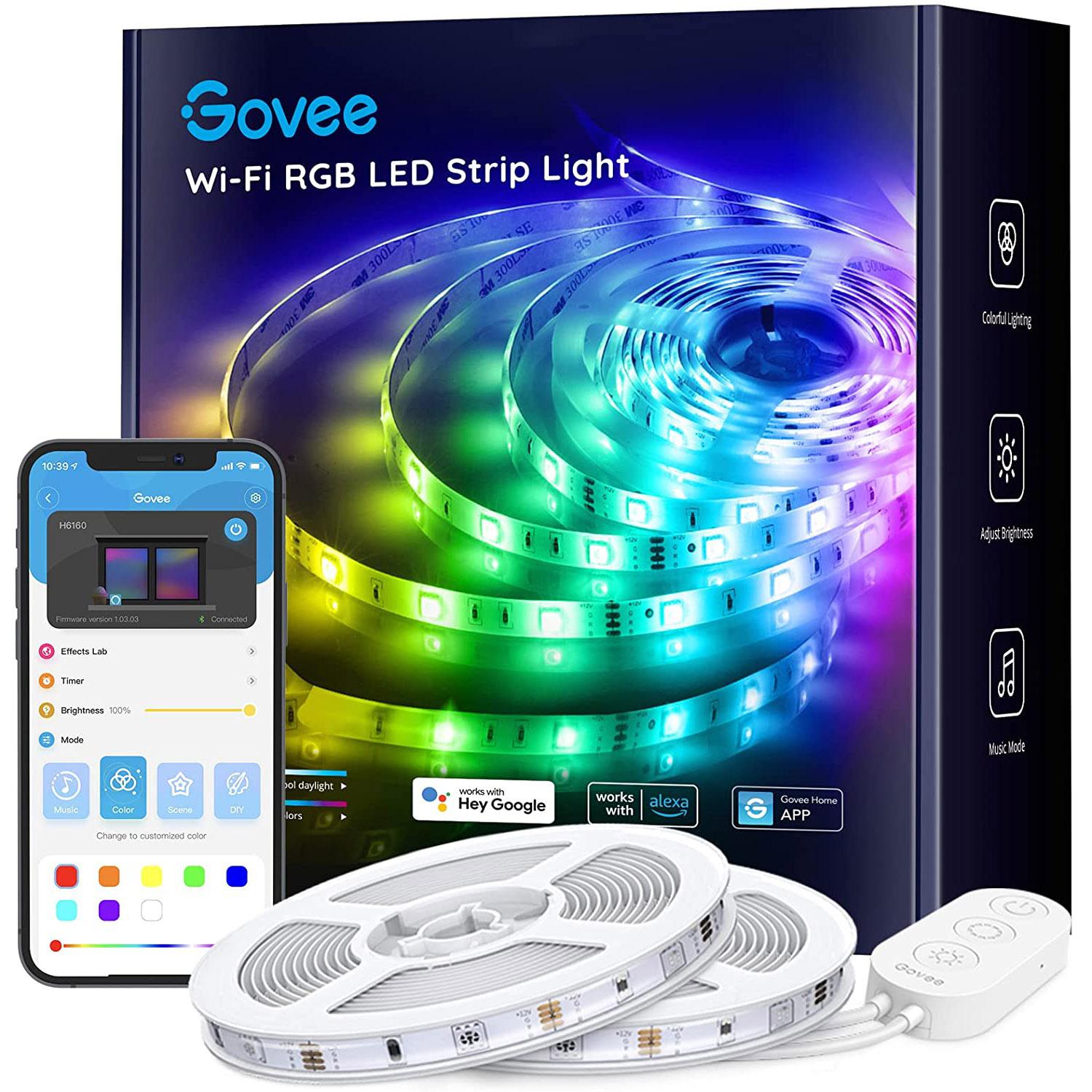 Govee Smart RGBIC WiFi LED Light Strips for $15.99 Shipped