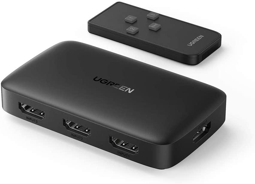 UGreen HDMI Switch 3 in 1 Out 4K HDMI Switcher Splitter for $12.74