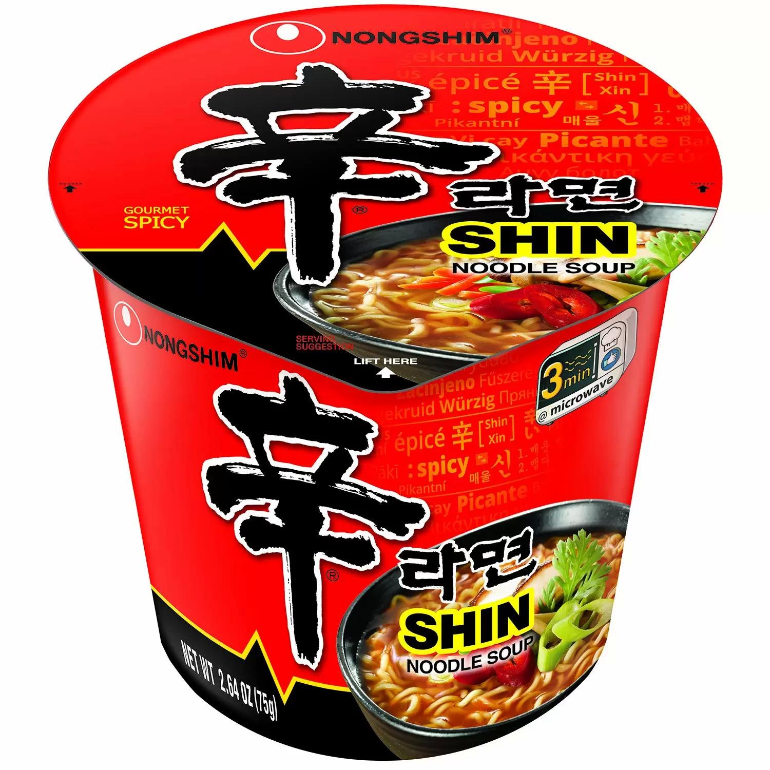 6 Nongshim Shin Cup Noodle Soup for $5.62 Shipped