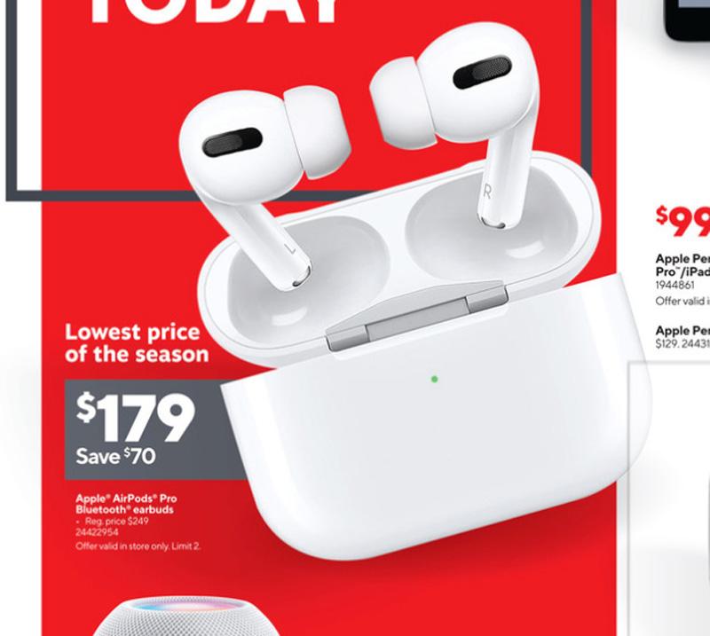 Apple AirPods Pro with Wireless Charging Case for $179