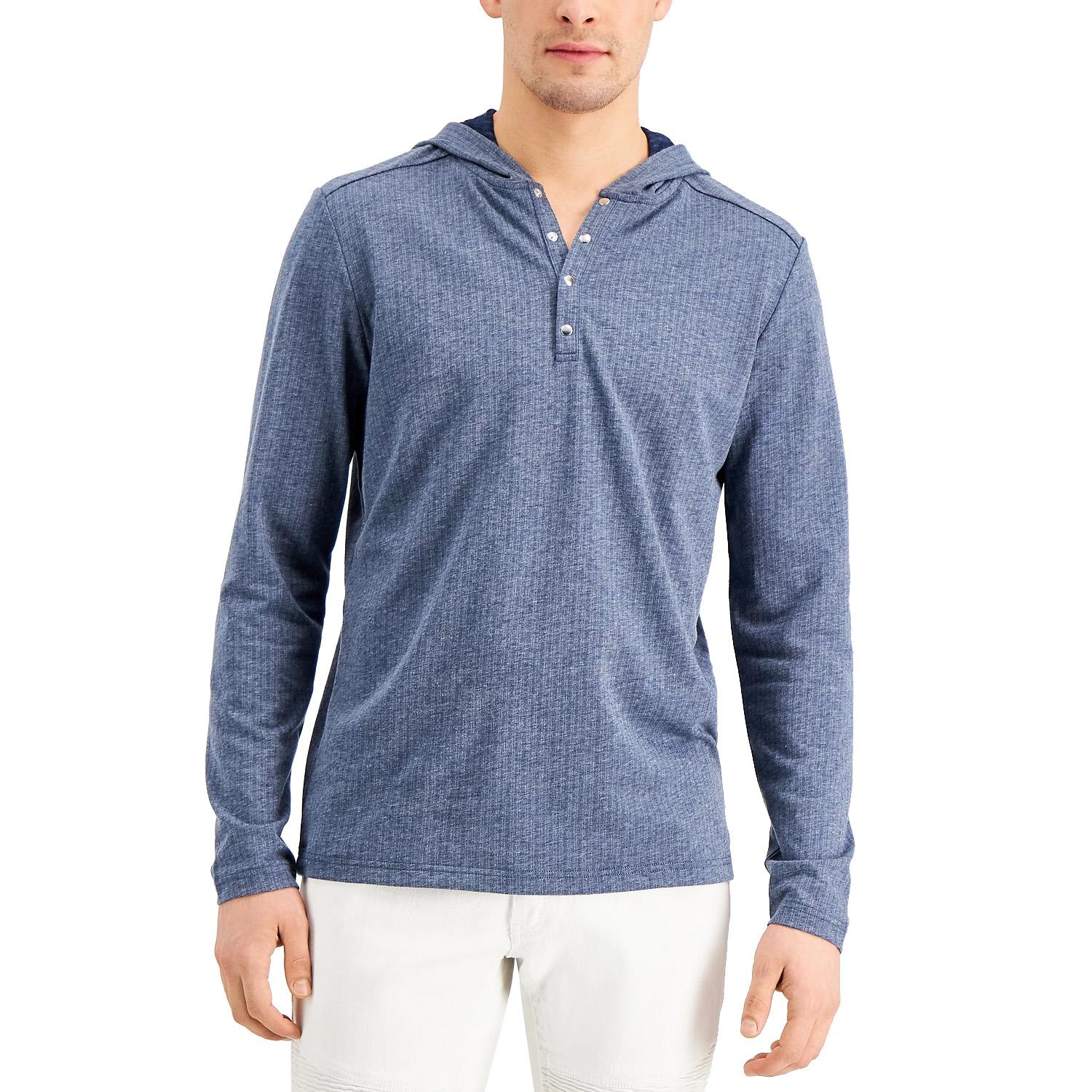 INC Mens Jacquard Ribbed Hoodie for $10.96