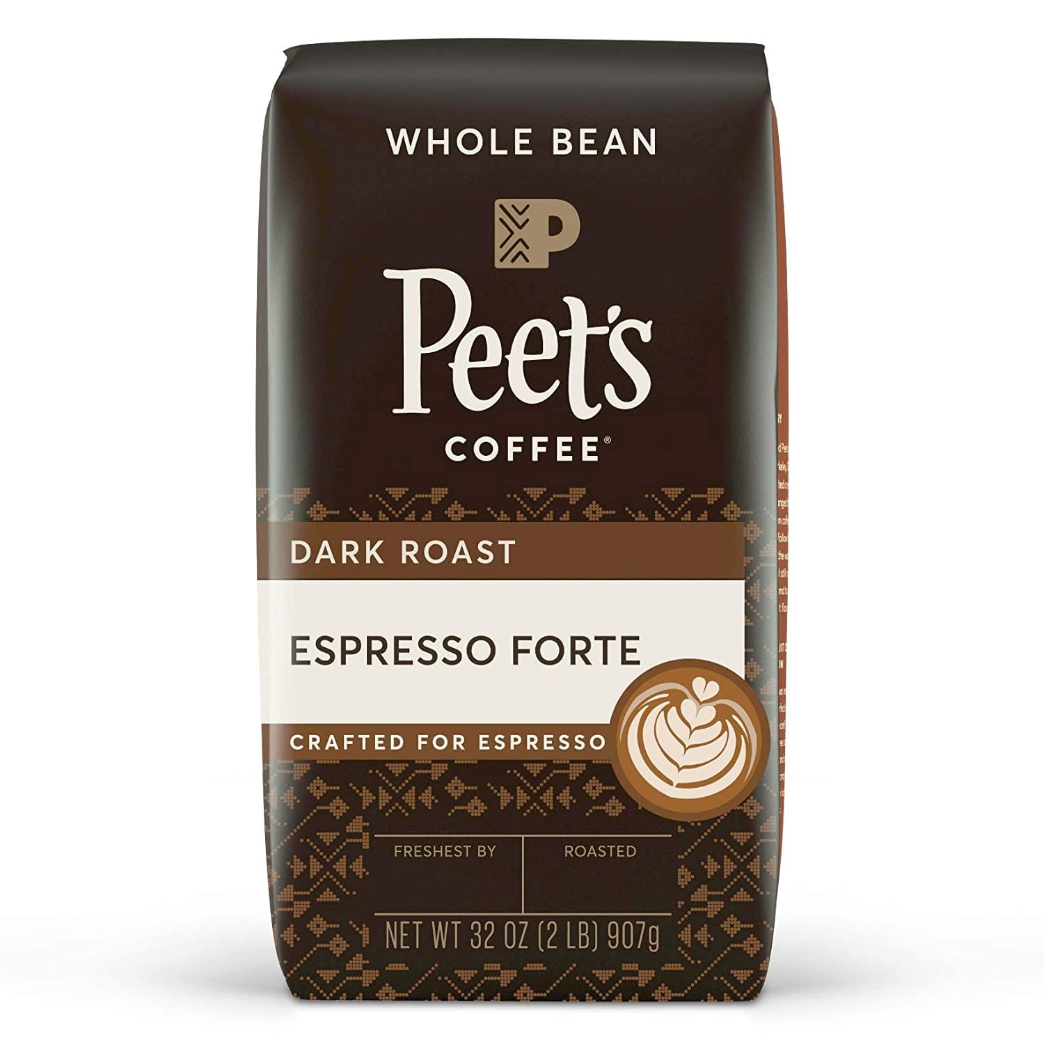 32oz Peets Coffee Espresso Forte Whole Bean Coffee for $9.34