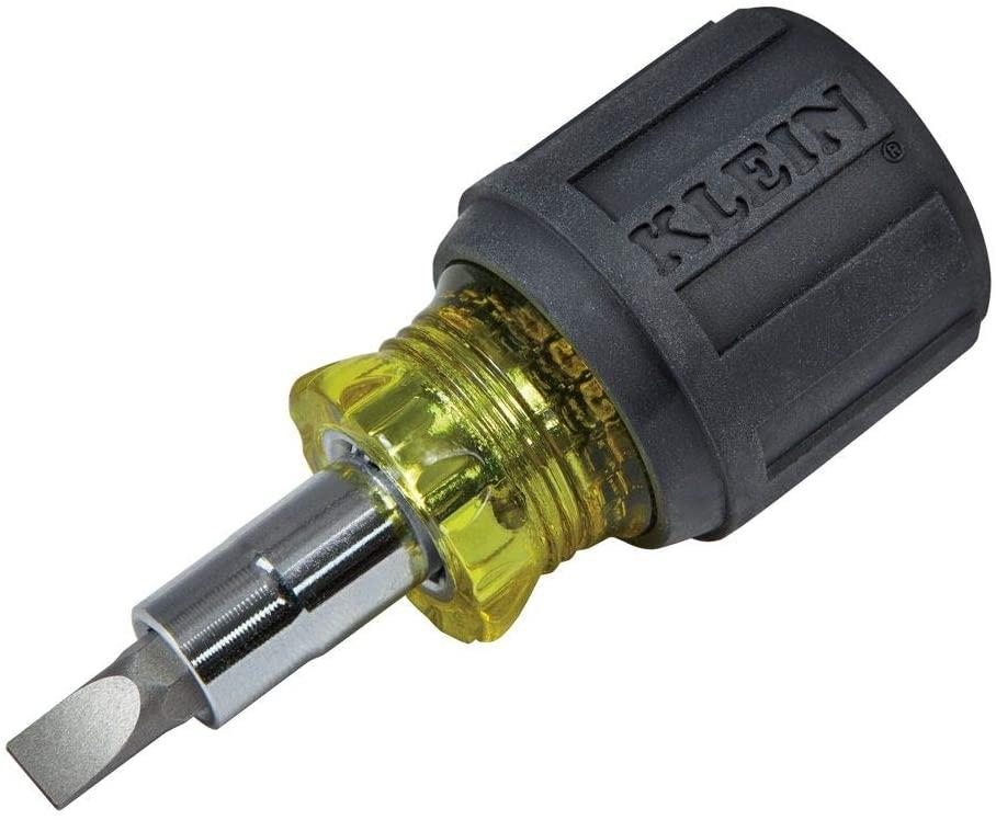 Klein Tools 6-in-1 Multi-Bit Screwdriver Stubby Nut Driver for $8.38