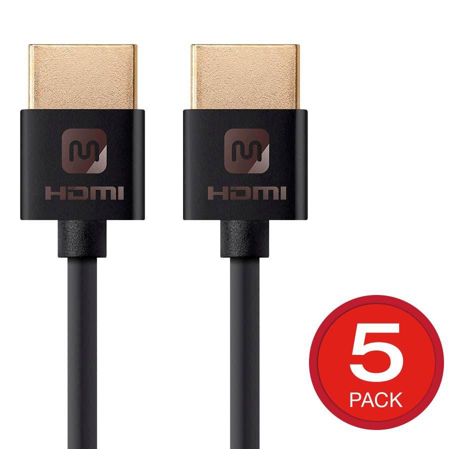 5 Monoprice 4K Slim High Speed HDMI Cables for $5 Shipped