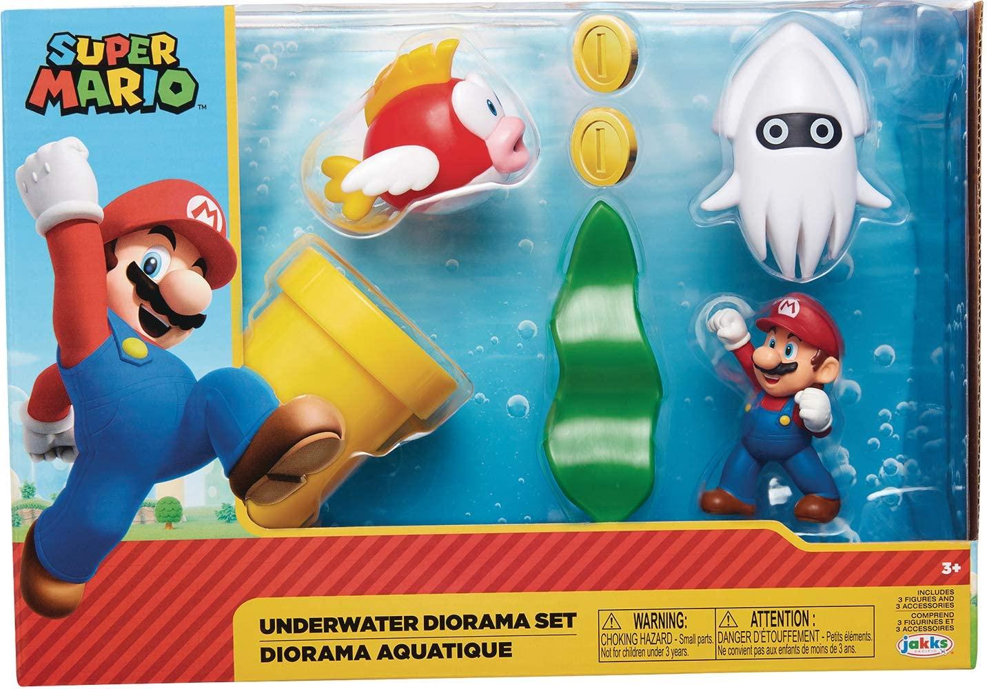 Super Mario Nintendo Underwater Diorama Play Set for $14.40