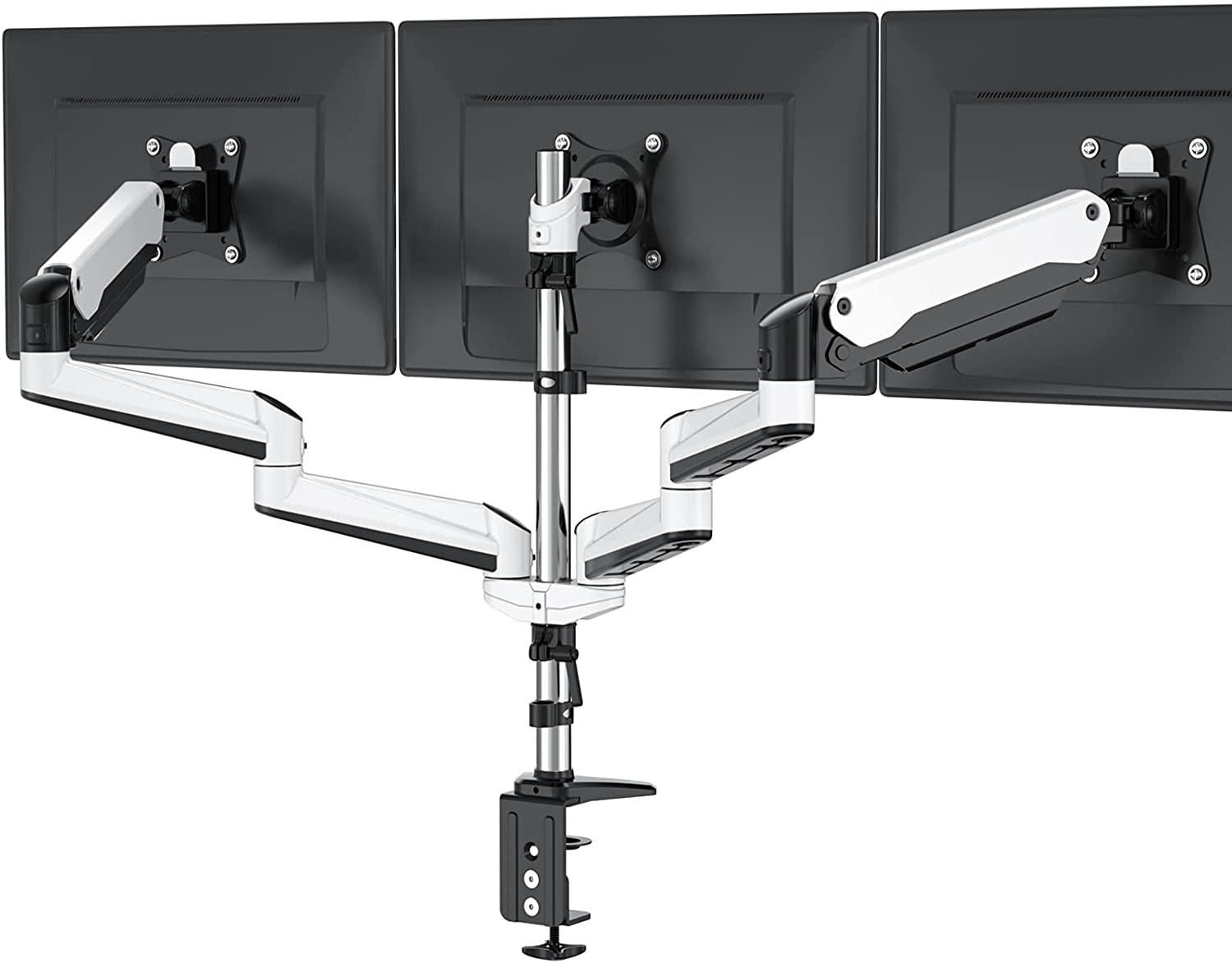 Triple Monitor Full Motion Aluminum Spring Monitor Mount for $47.99 Shipped