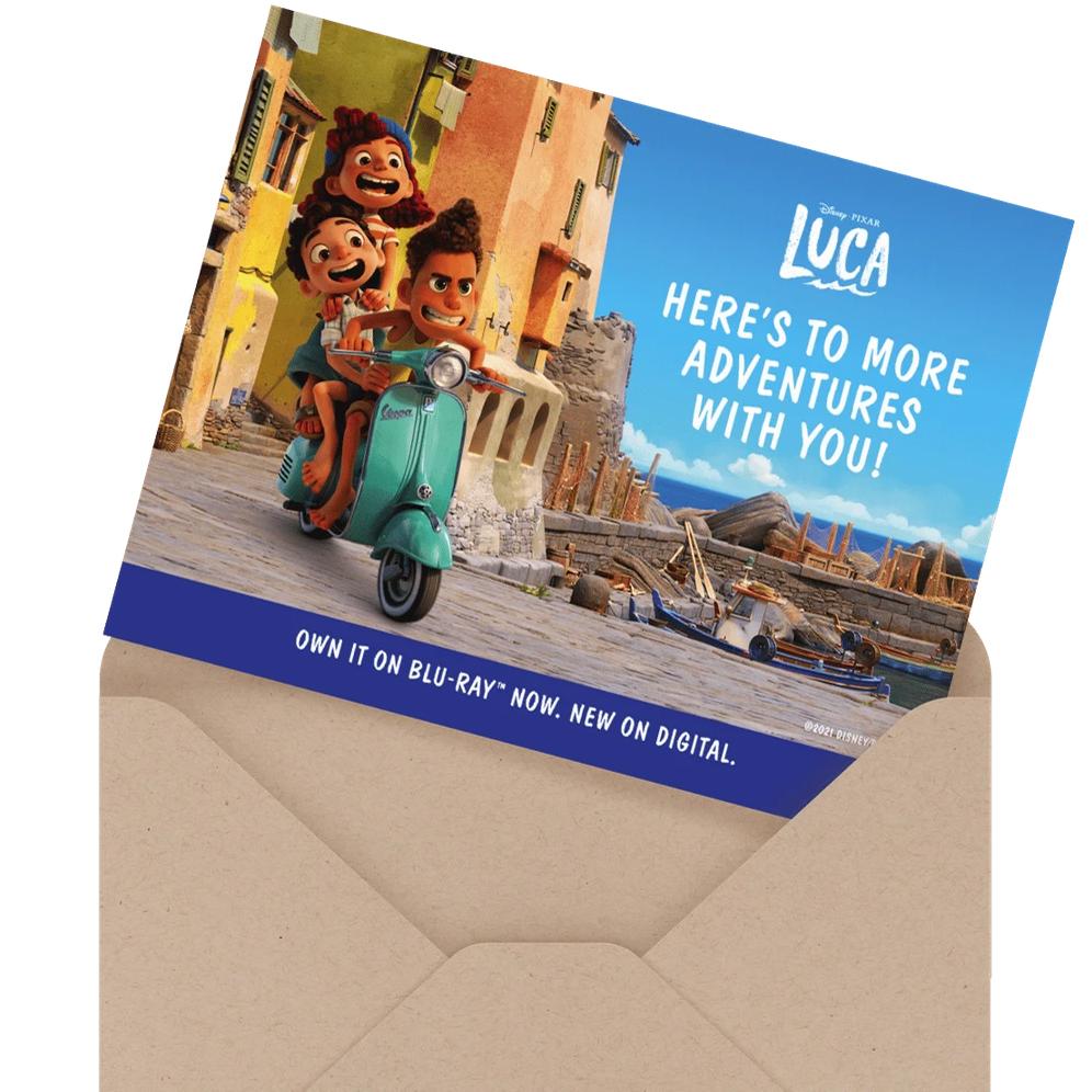 Free Customized Mailed Disney Movie Luca Post Card