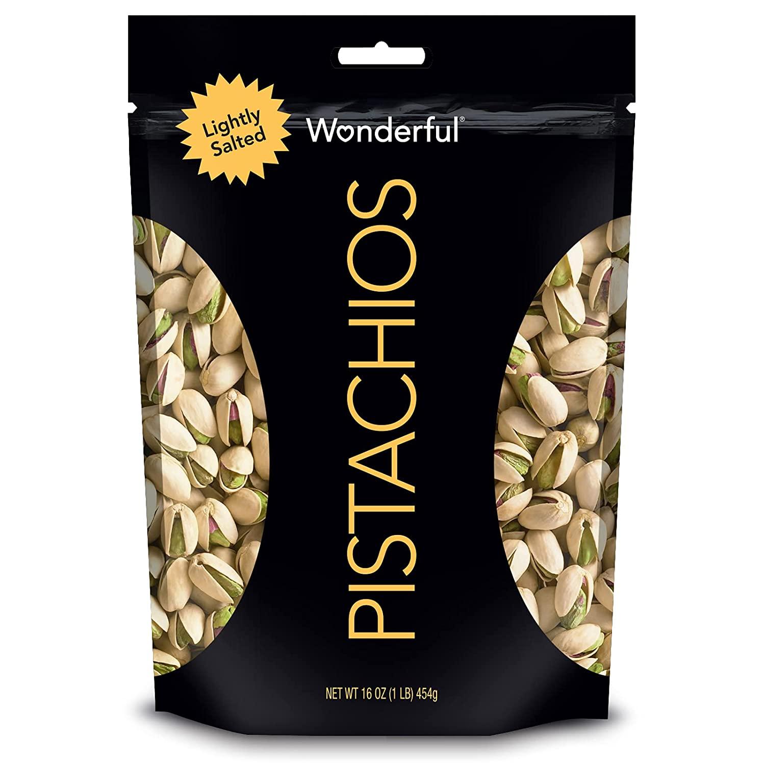 16oz Wonderful Pistachios Lightly Salted  for $5.69 Shipped