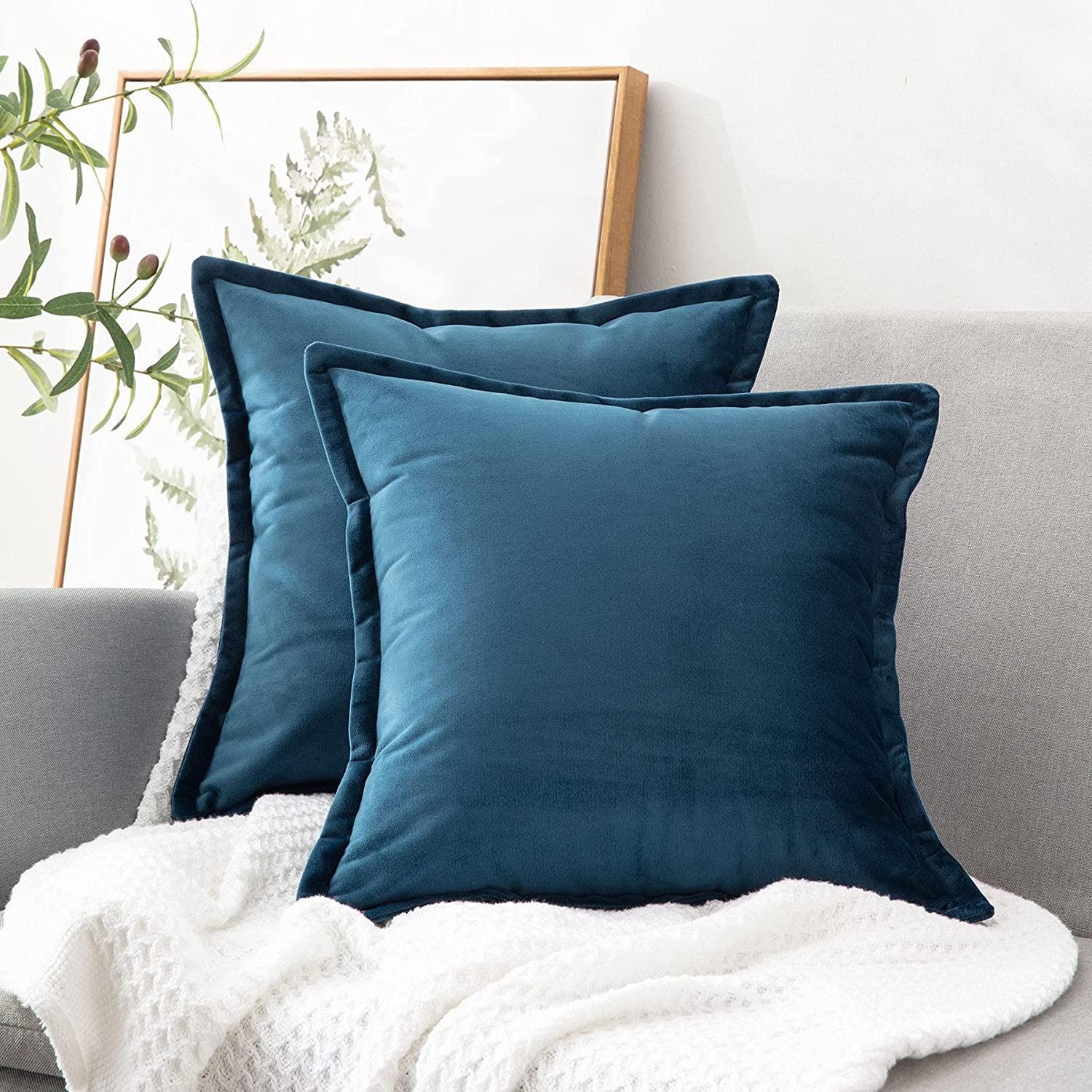 2 Bedsure Velvet Throw Pillow Covers for $3.49