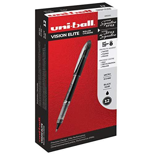 12 Uni-Ball Vision Elite Micro Point Rollerball Pens for $6.03