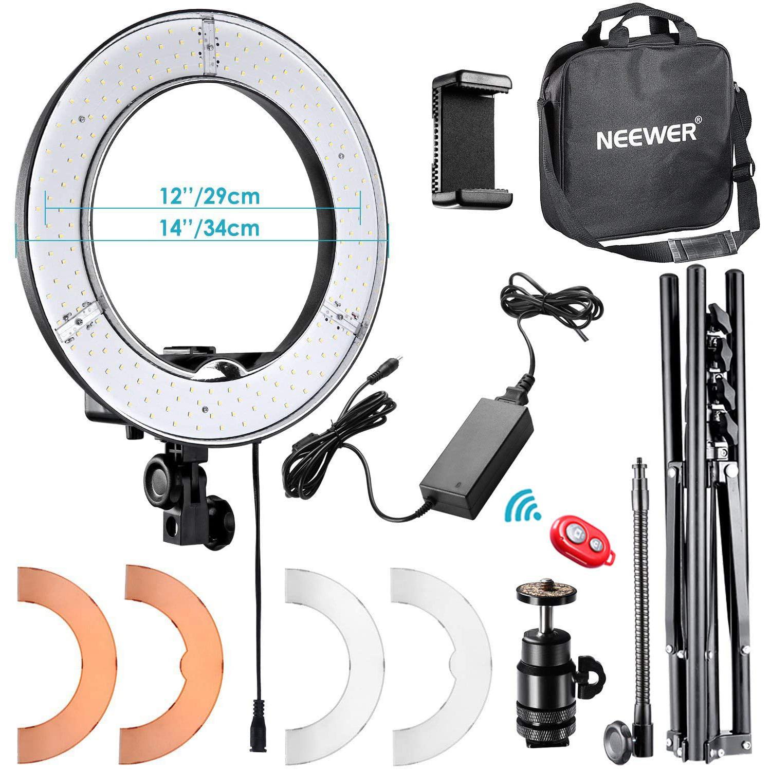 Neewer RL-12 LED Ring Light 14in on Center for $55.59 Shipped