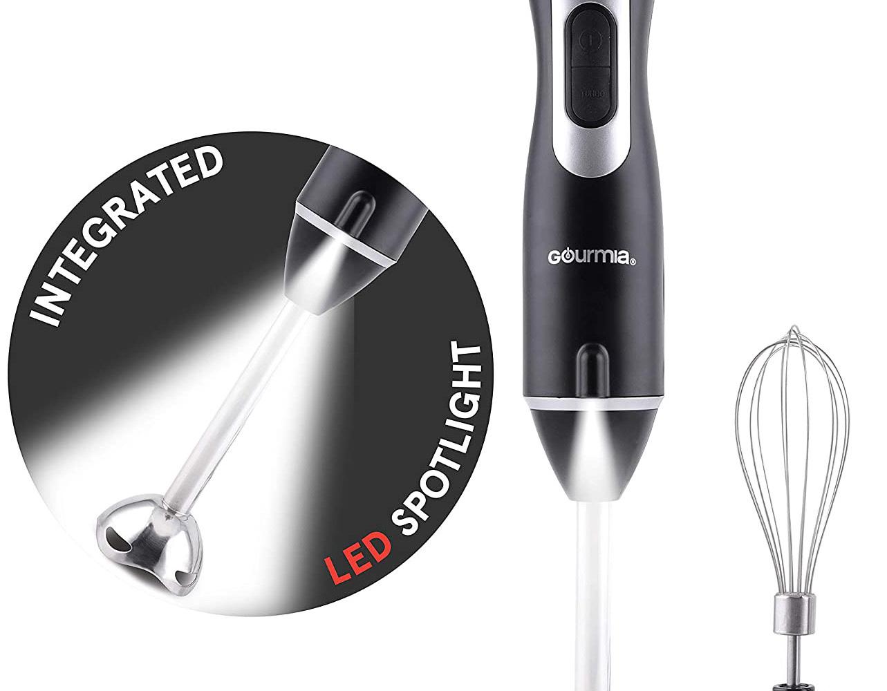 Gourmia 12 Speed Illuminating Immersion Hand Blender for $14.99