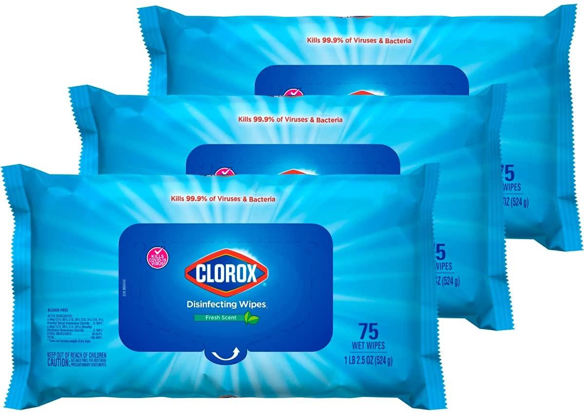 225 Clorox Disinfecting Cleaning Wipes for $8.53 Shipped