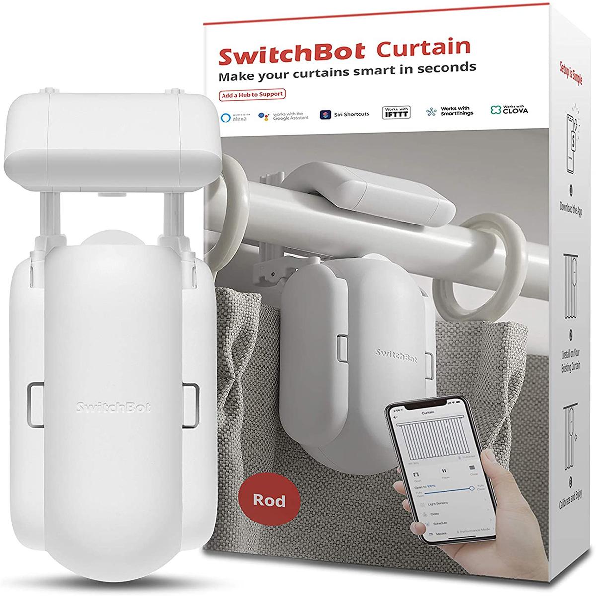 SwitchBot Curtain Smart Electric Motor with Solar Panel for $85.45 Shipped