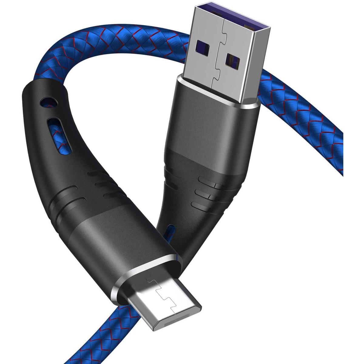 2x 10ft Micro USB Nylon Braided Cables for $2.50