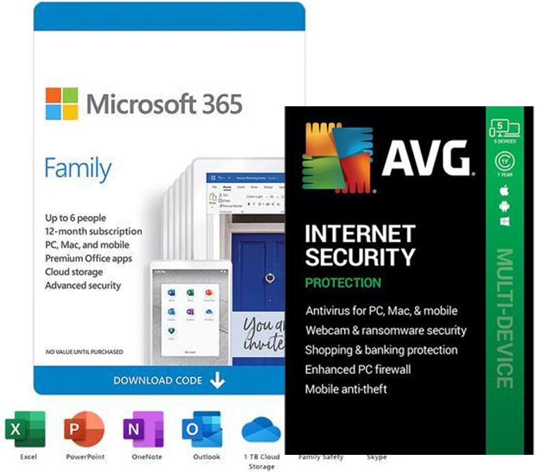 Microsoft 365 Family Subscription with AVG Internet Security for $69.98 Shipped