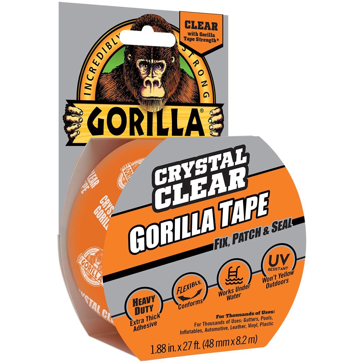 Gorilla Crystal Clear Duct Tape for $3.19