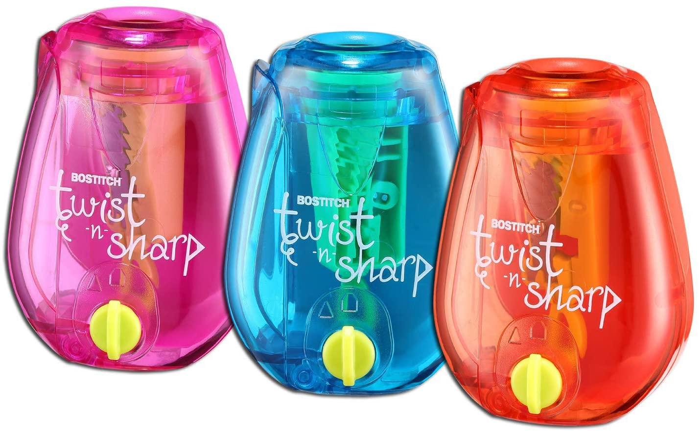 3x Bostitch Office Twist-N-Sharp Manual Pencil Sharpeners for $5.42