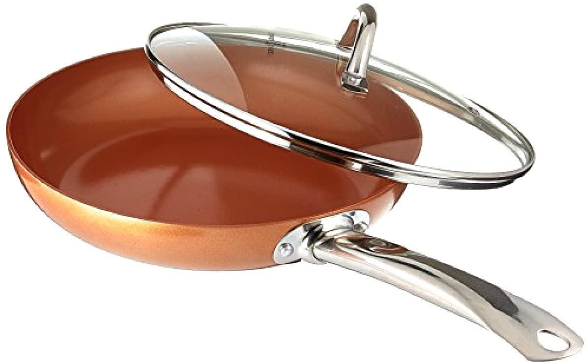 Copper Chef 10in Round Frying Pan with Lid for $28 Shipped
