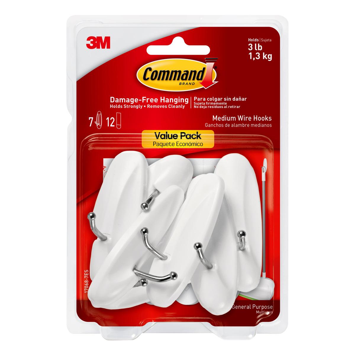 7 Command Wire Hooks Value Pack for $3.19