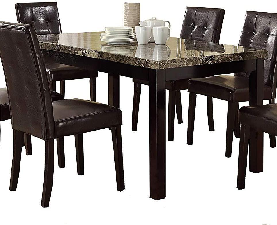 Benzara Slick Finish Faux Marble & Pine Wood Dining Table for $299.99 Shipped