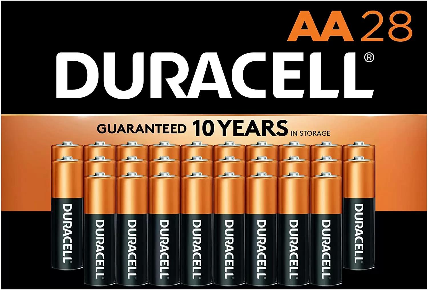 28 Duracell CopperTop AA Alkaline Batteries for $9.20 Shipped