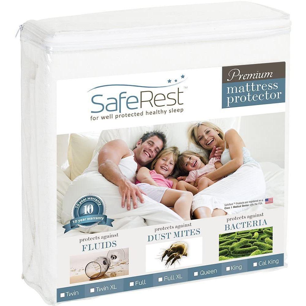 SafeRest Queen Size Premium Hypoallergenic Waterproof Mattress Protector for $23.96
