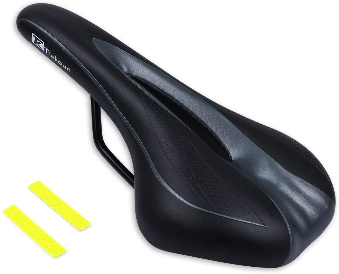 Yansguard Bicycle Seat PVC Leather Breathable Comfortable Saddle for $6.93