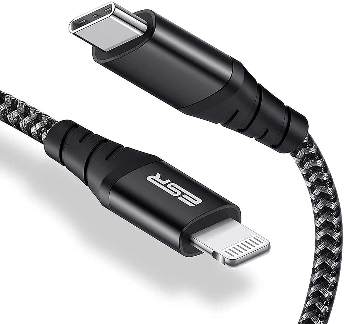 10ft ESR USB C to Apple iPhone Lightning Cable for $8.40