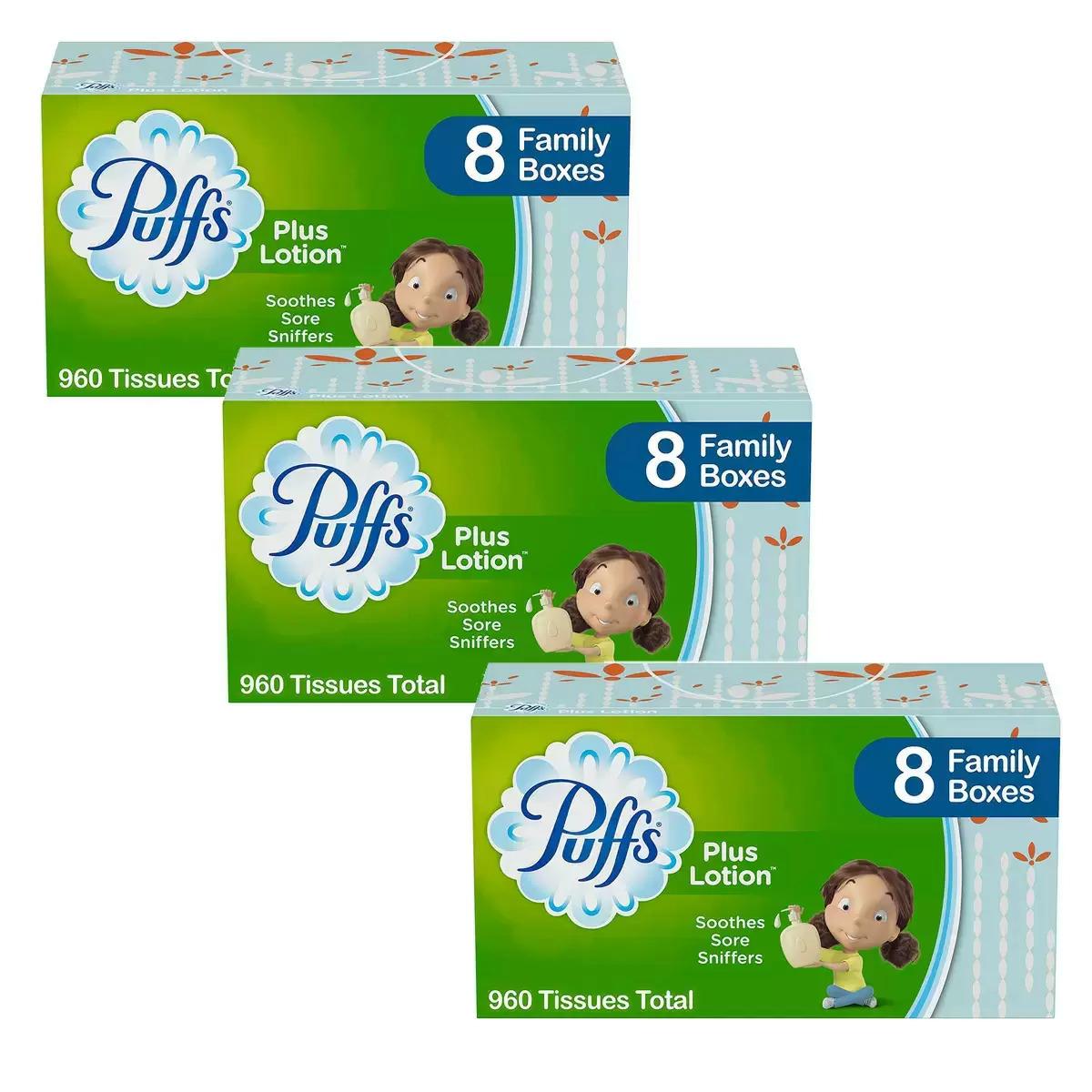 Puffs Plus Lotion Facial Tissues 24 Pack for $28.45 Shipped
