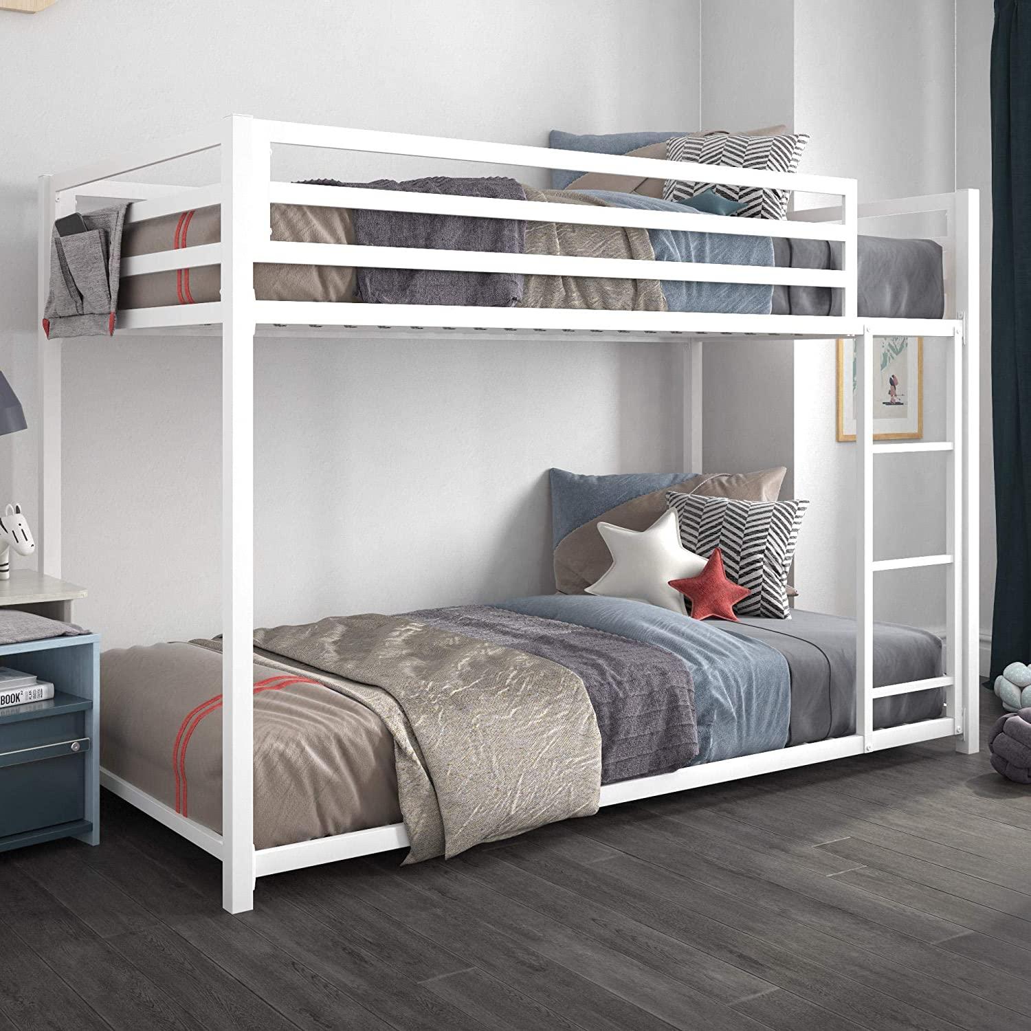 Twin White DHP Miles Metal Bunk Bed for $179.97 Shipped