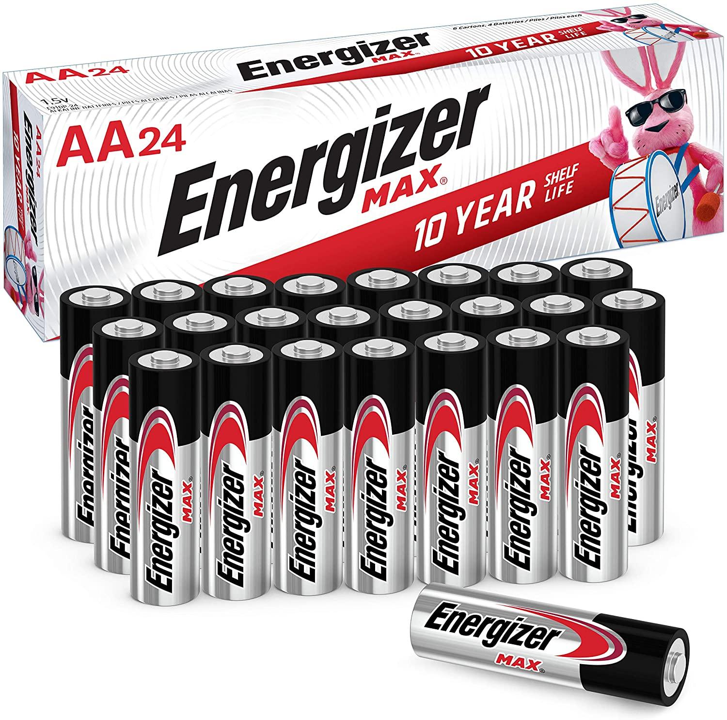 24 Energizer AA Batteries Double A Max Alkaline Batteries for $12.18 Shipped