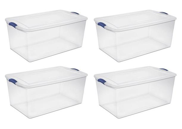 4 Sterilite Plastic Storage Box for $40 Shipped