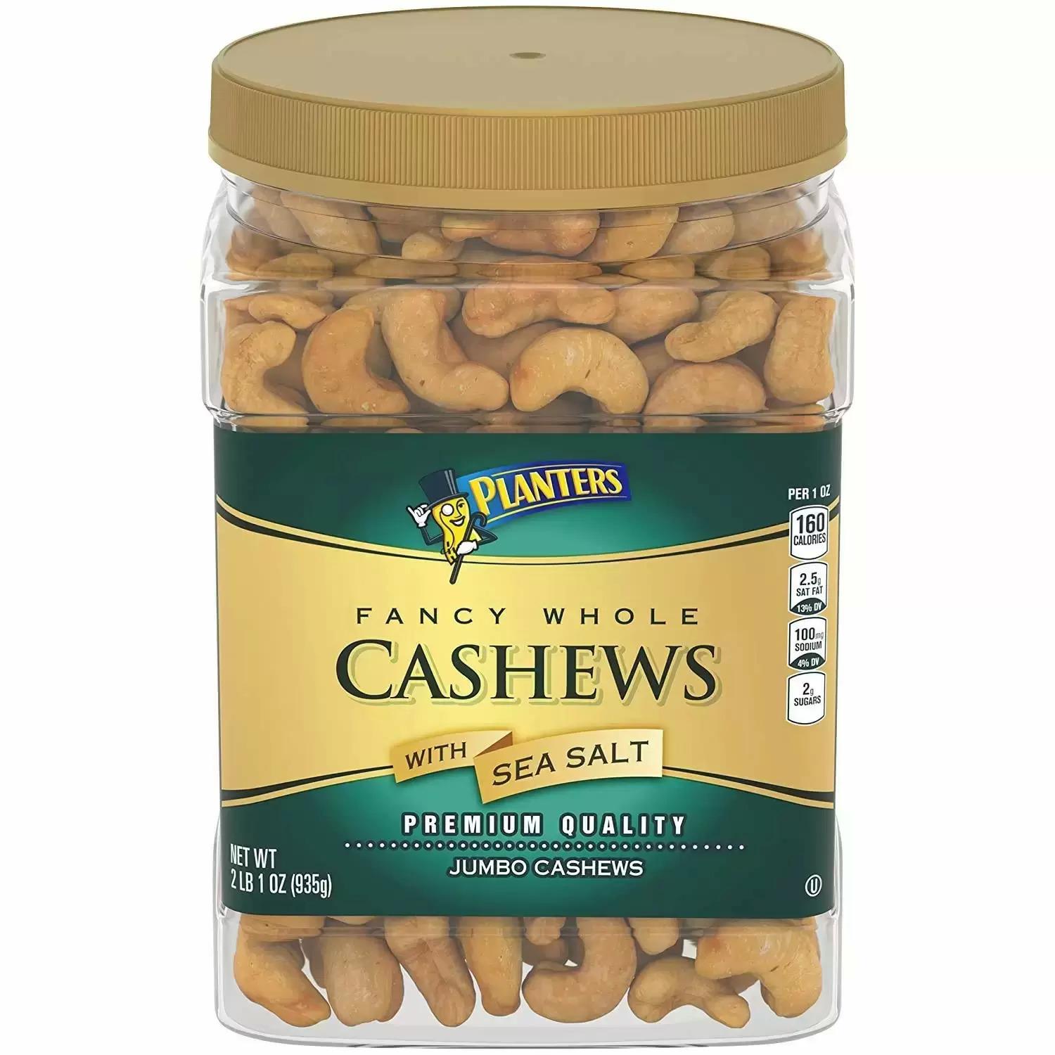 Planters Fancy Whole Cashews with Sea Salt 33oz for $12.36 Shipped