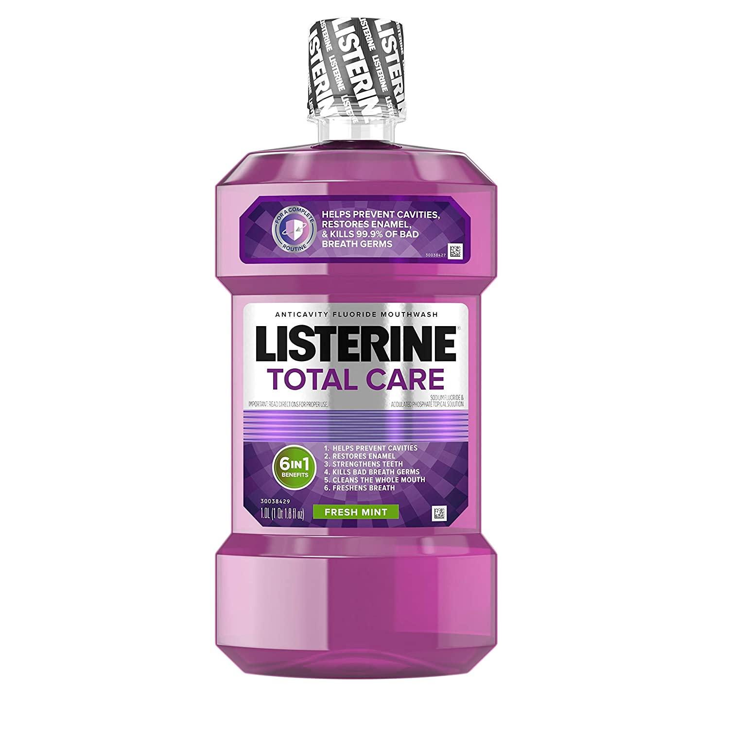 Listerine Total Care Anticavity Fresh Mint Fluoride Mouthwash for $4.61 Shipped